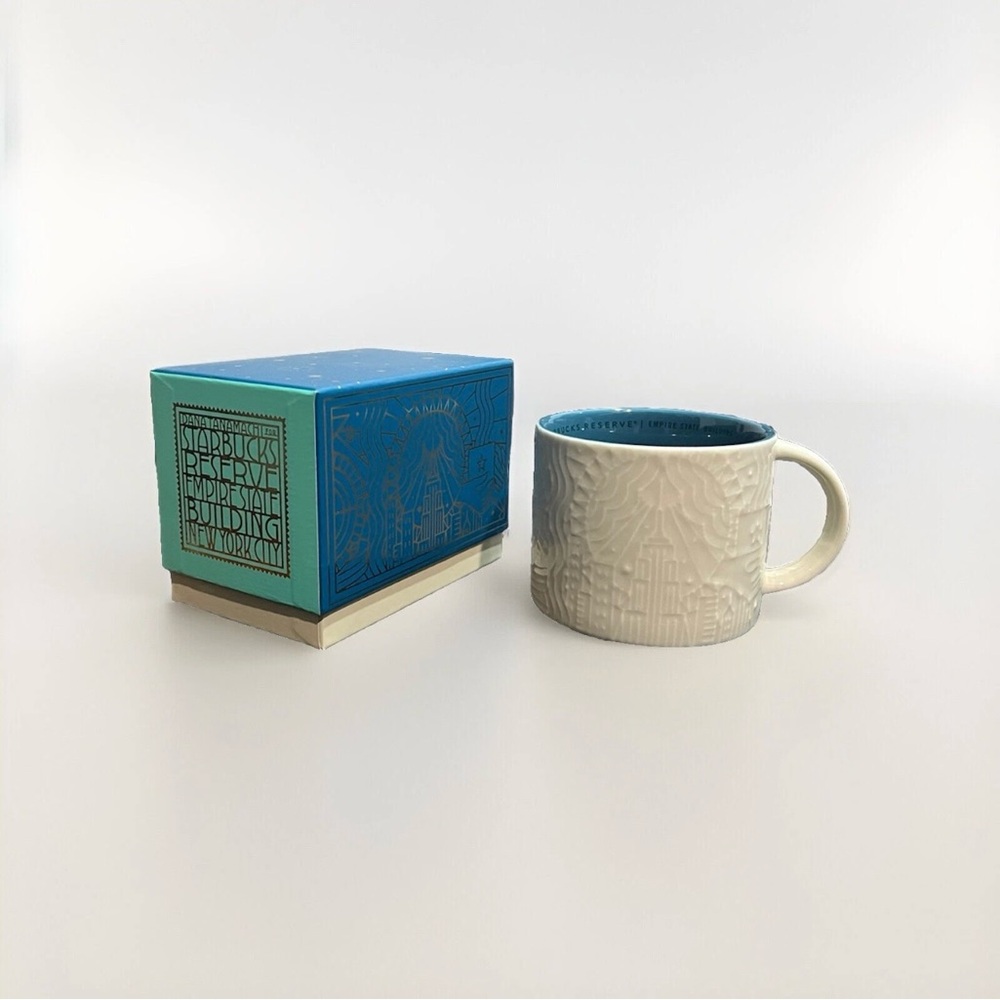 Starbucks Reserve NYC Empire State Building White Coffee Mug by Dana Tanamachi